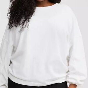 Torrid White Oversized Tunic Sweatshirt